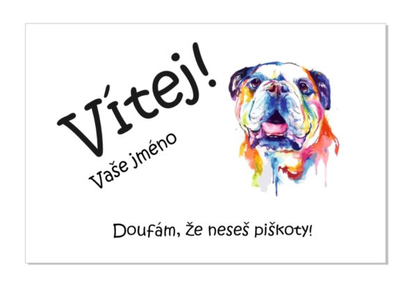 Předložka buldok s vlastním jménem