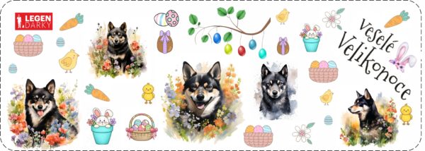 Dekorace na vajíčka - Shiba čená - Image 2